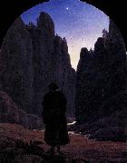Carl Gustav Carus Pilgrim in a Rocky Valley painting